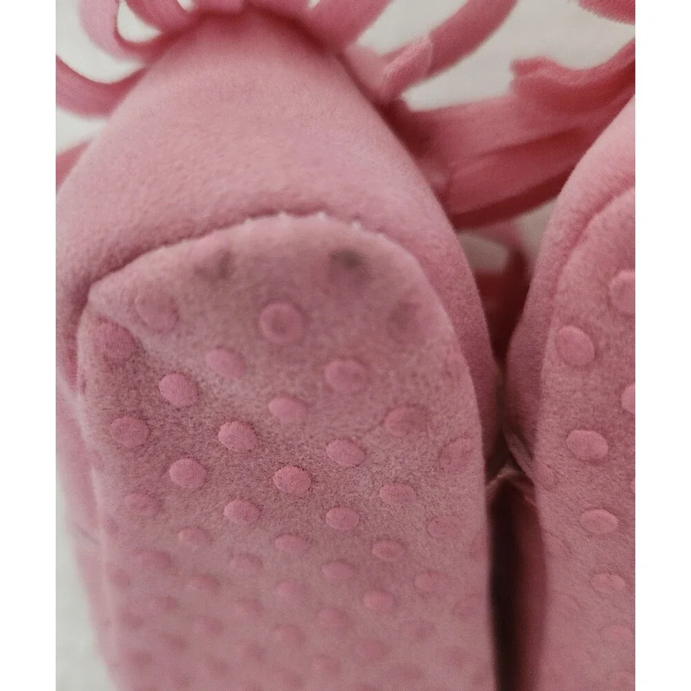 Baby Pink Fringe Cowboy Boots Infant Size 2 Soft Sole Zippered Crib Shoes